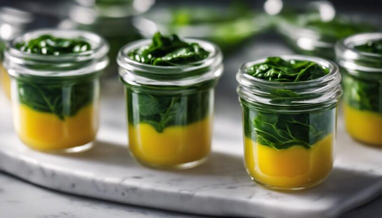 Sous Vide Spinach and Egg Purees for a Baby Food Diet Breakfast