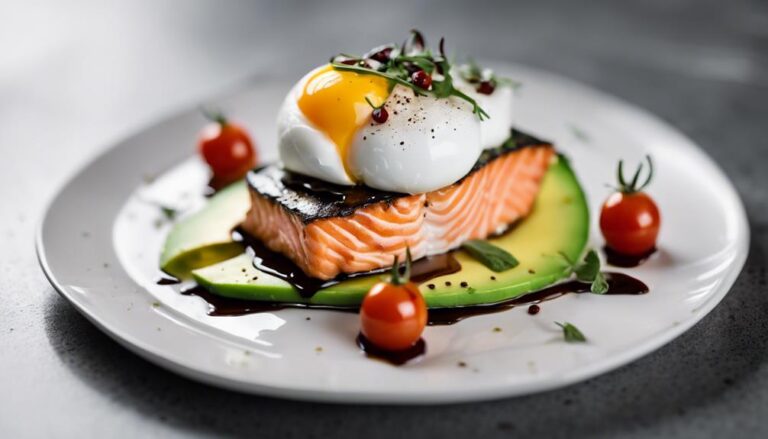 Bulletproof Breakfast Sous Vide Salmon and Avocado Stack