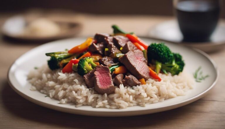 Dinner Sous Vide Beef and Vegetable Stir-Fry With Brown Rice for the Supercarb Diet