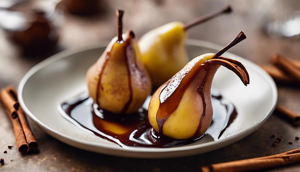 gourmet poached pears recipe