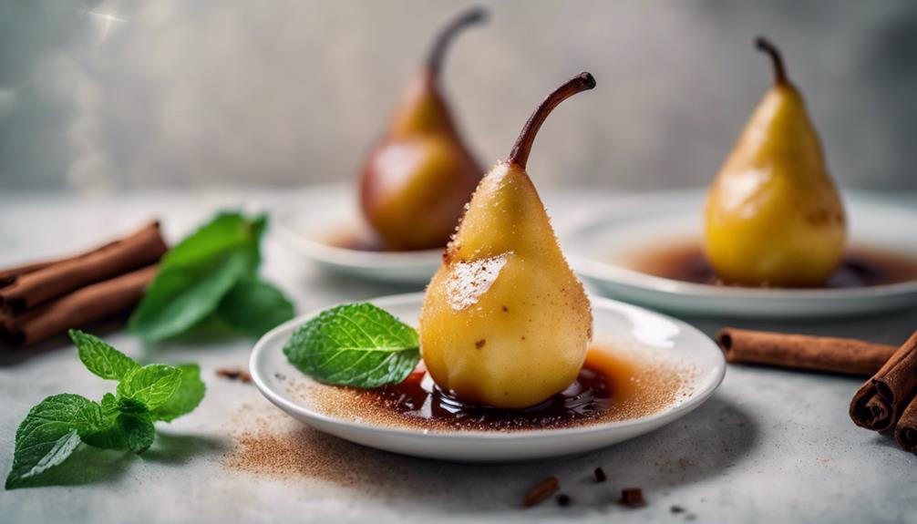 gourmet poached pears recipe