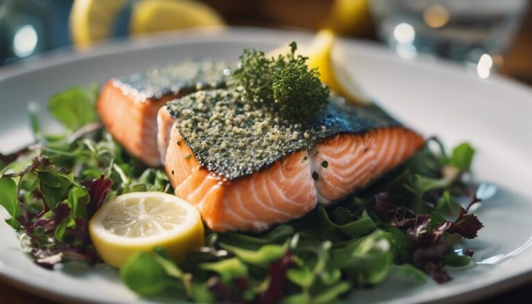 Lunch Sous Vide Herb-Crusted Salmon for the French Diet