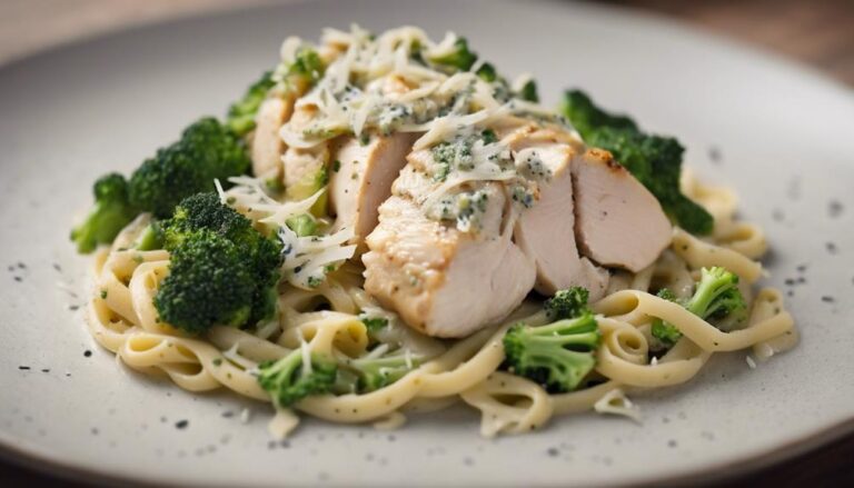 Dinner Sous Vide Chicken and Broccoli Alfredo for the Best Life Diet