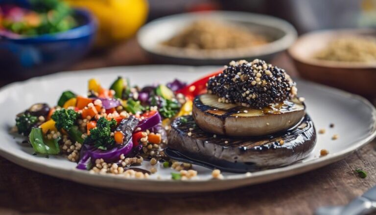 Special Sous Vide Grilled Portobello Mushrooms With Quinoa for the Supercarb Diet