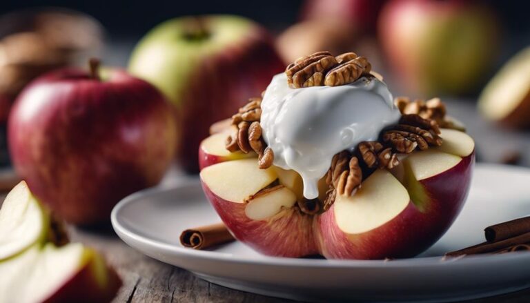 Dessert Sous Vide Baked Apples With Walnuts for the Supercarb Diet