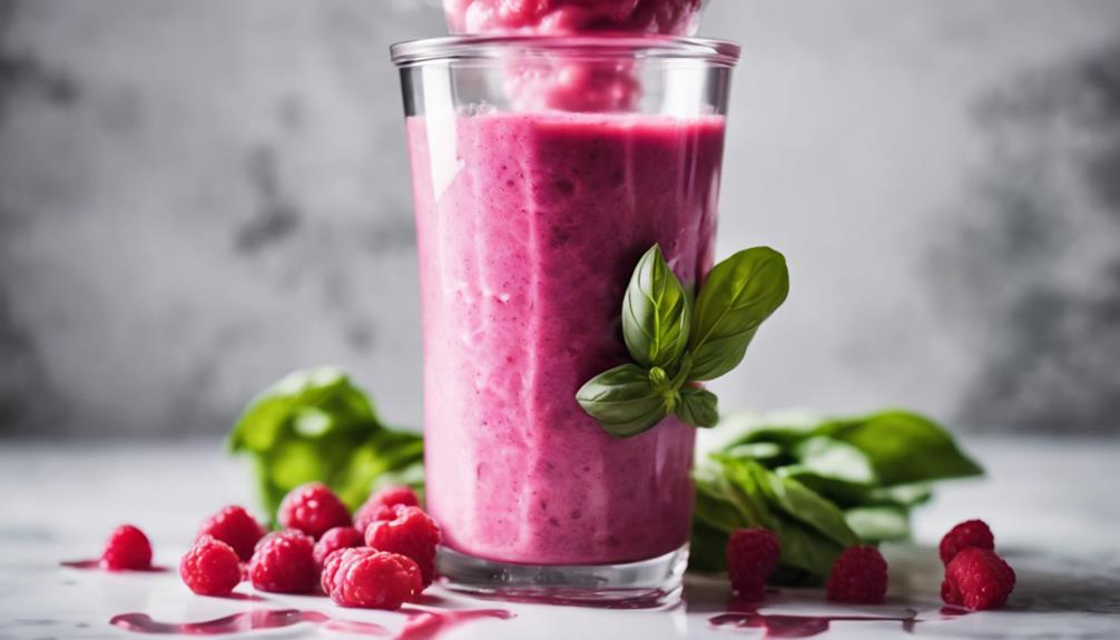 healthy berry basil smoothie