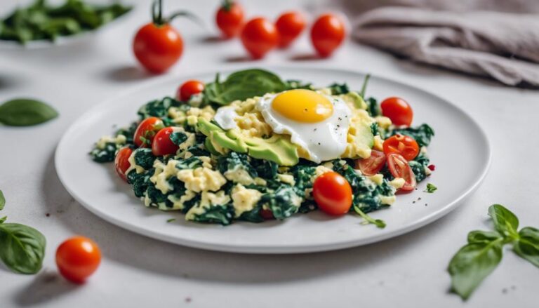 Breakfast Sous Vide Egg White and Spinach Scramble for the 17 Day Diet