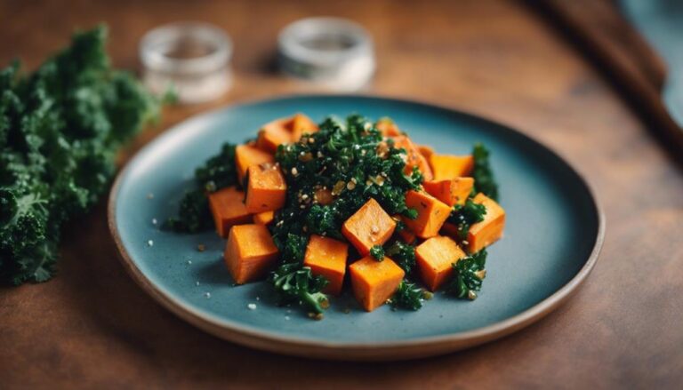 Breakfast Sous Vide Sweet Potato and Kale Hash for the Nourish and Glow Diet