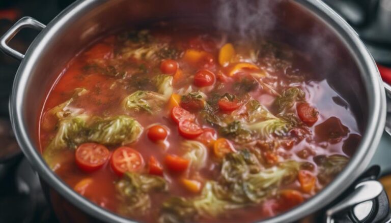 Sous Vide Hearty Cabbage and Tomato Breakfast Soup for the Cabbage Soup Diet