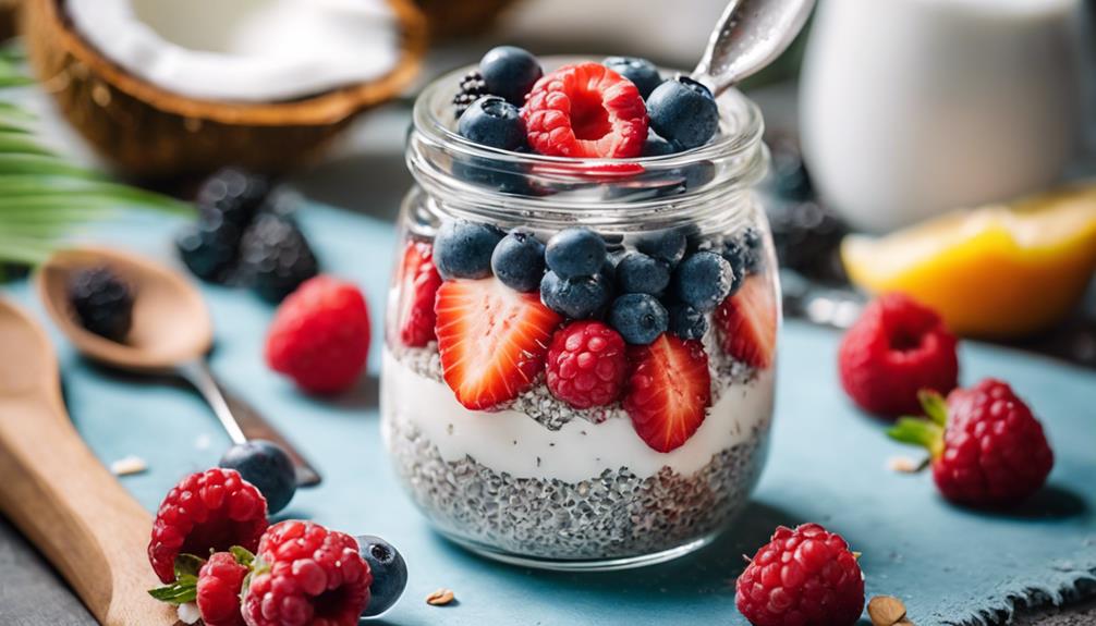 healthy breakfast with chia