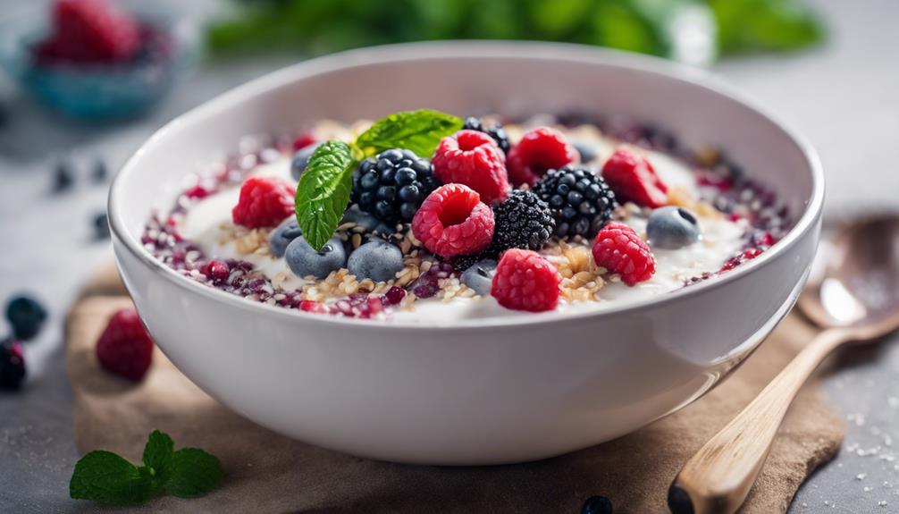 healthy breakfast with coconut