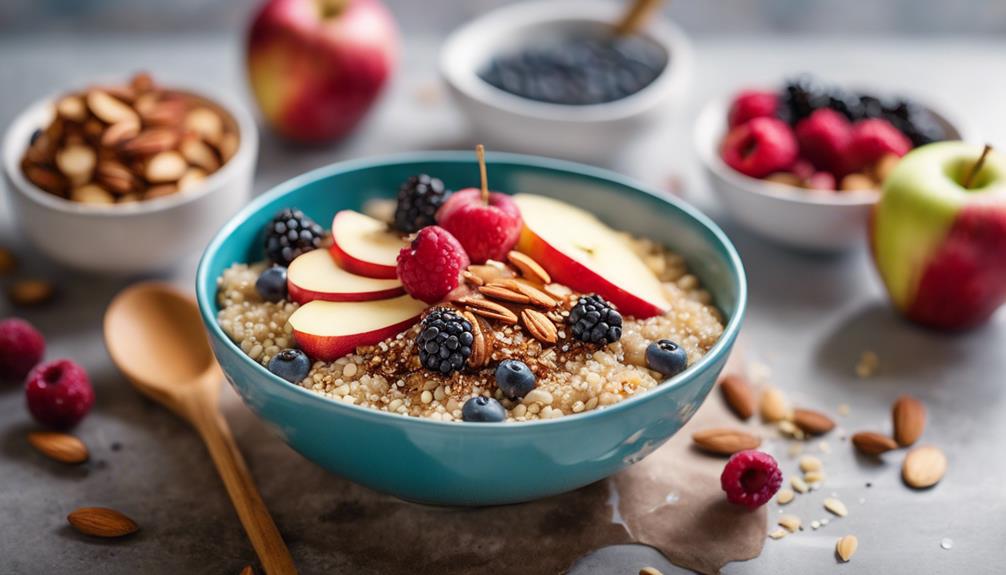 healthy breakfast with quinoa