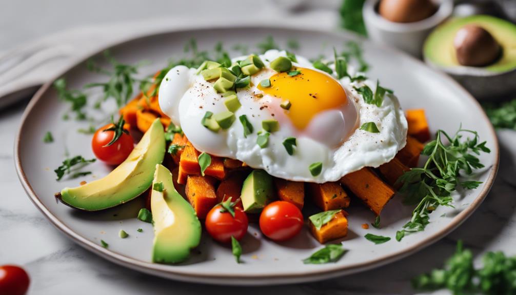 healthy breakfast with sweet potato