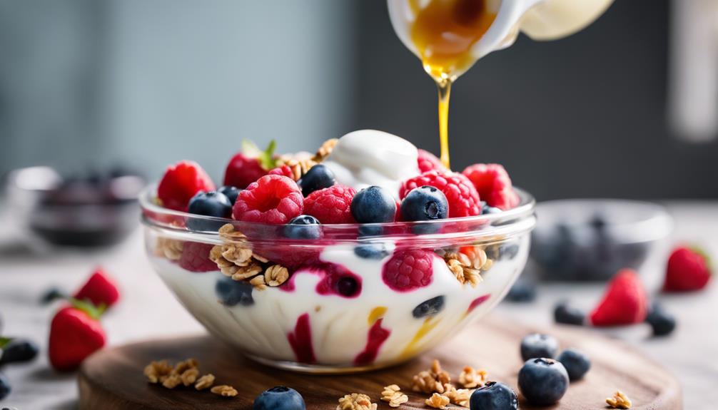 healthy breakfast with yogurt