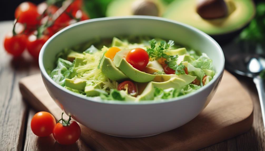 healthy cabbage and avocado