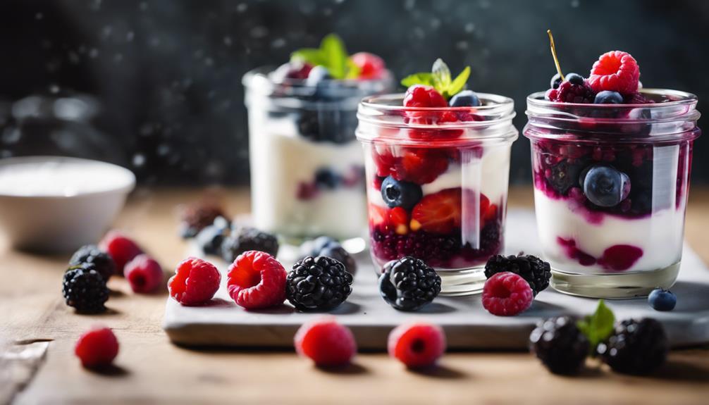 healthy dessert with berries