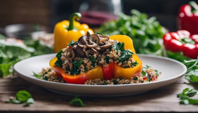 Dinner Sous Vide Stuffed Bell Peppers With Quinoa for the Myplate Diet