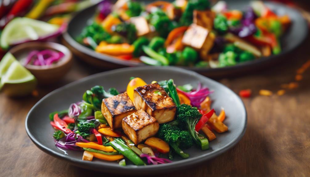 healthy dinner with tofu