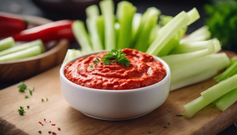 Snack Sous Vide Roasted Red Pepper Dip With Celery for the Myplate Diet