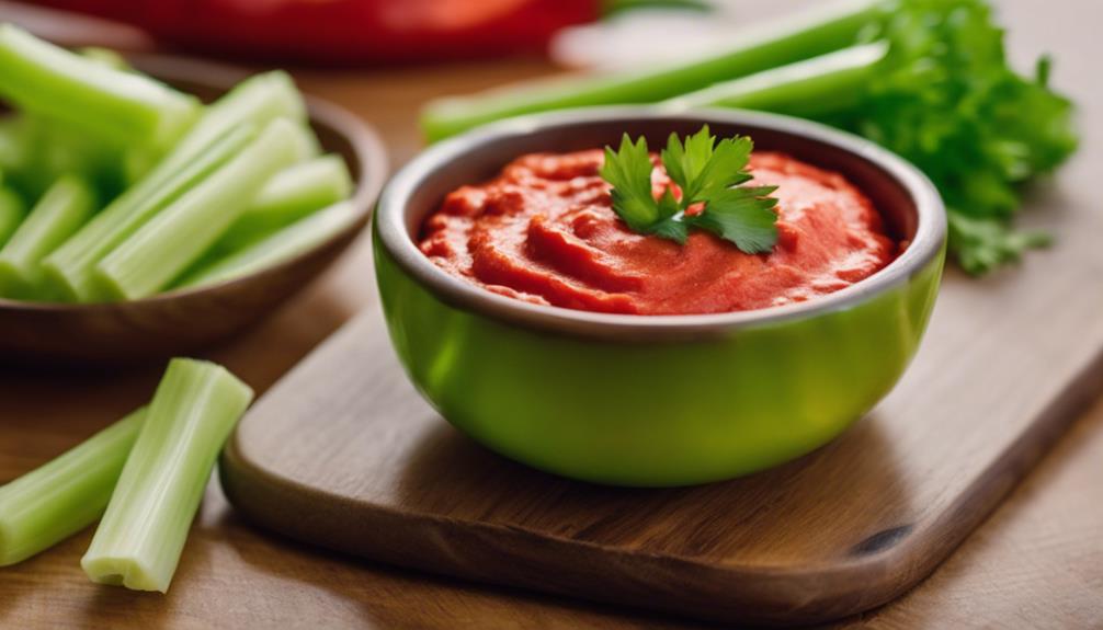 healthy dip with celery