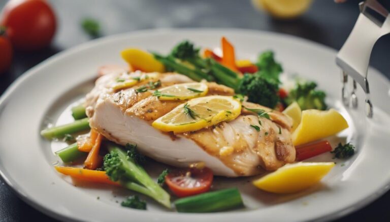 Dinner Sous Vide Garlic Lemon Chicken Breast for the MyPlate Diet