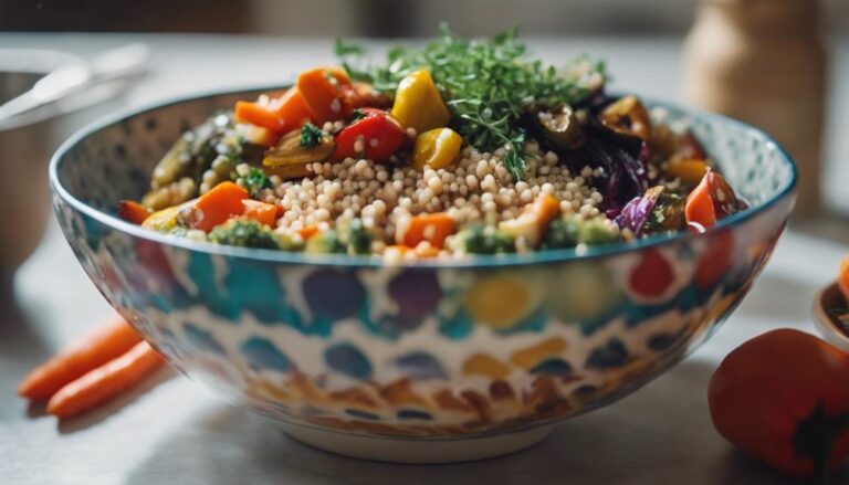 Lunch Sous Vide Quinoa and Roasted Veggie Bowl for the 80/20 Diet