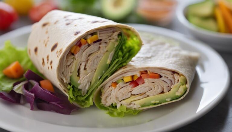 Lunch Sous Vide Turkey and Avocado Wrap for the MyPlate Diet