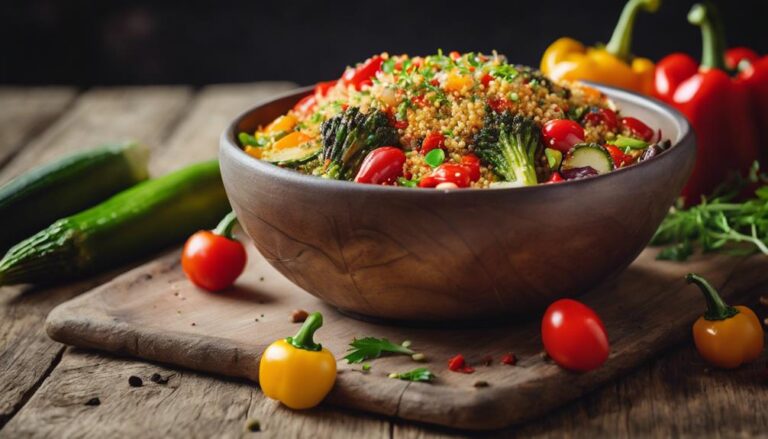 Lunch Sous Vide Quinoa and Roasted Vegetable Bowl for the Nourish and Glow Diet