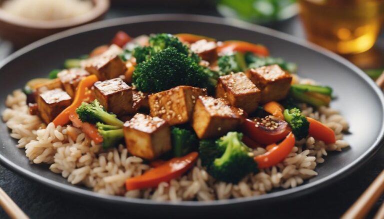 Lunch Sous Vide Spicy Tofu Stir-Fry With Brown Rice for the 80/20 Diet