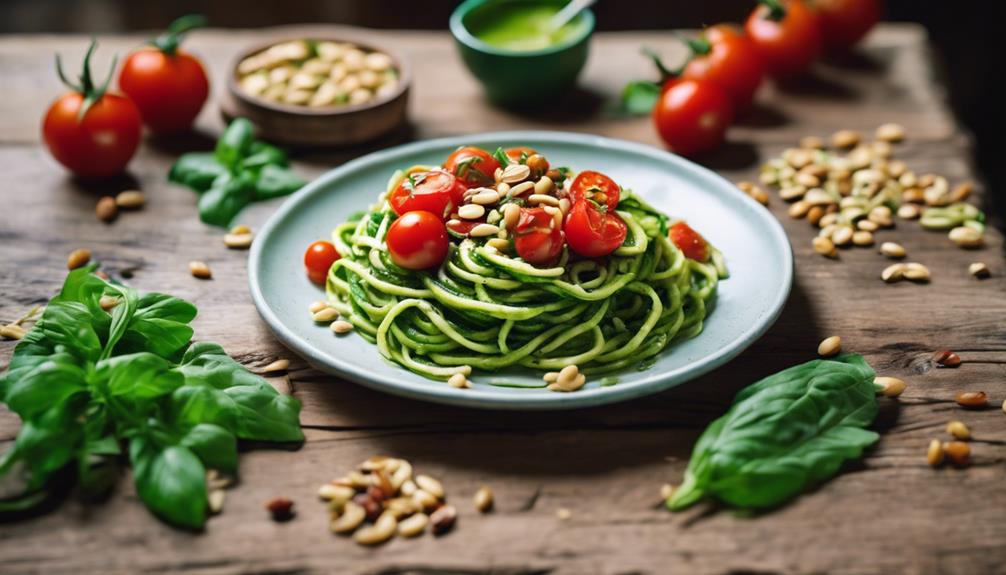 healthy lunch with zucchini