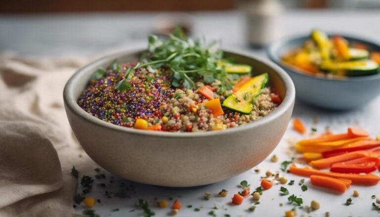 Lunch Sous Vide Quinoa and Roasted Vegetable Bowl for the MyPlate Diet