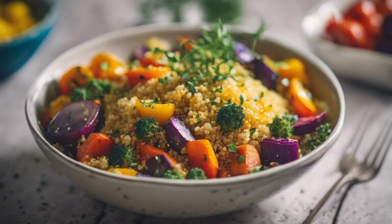 Lunch Sous Vide Quinoa and Roasted Vegetable Bowl for the 1200 Calories a Day Diet