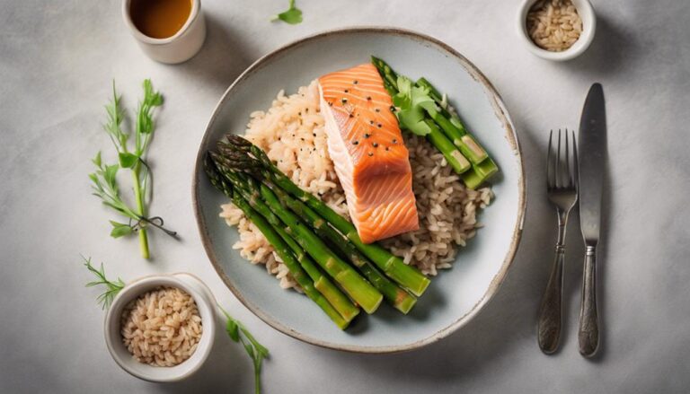 Lunch Sous Vide Salmon With Asparagus and Brown Rice for the Scandi Sense Diet