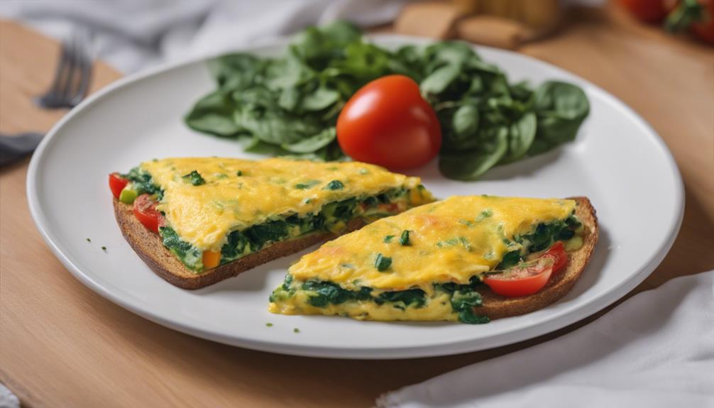 healthy omelette and toast