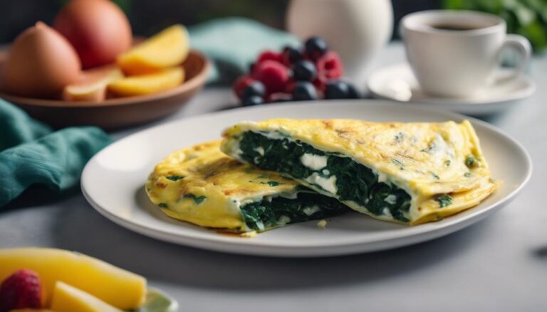 Breakfast Sous Vide Egg White and Spinach Omelette for the 80/20 Diet