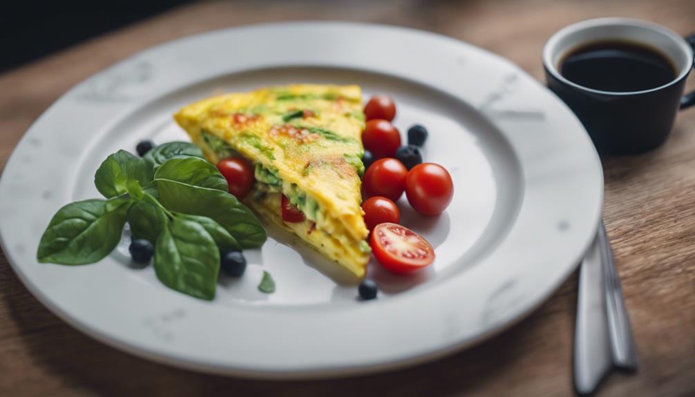 healthy omelette with avocado