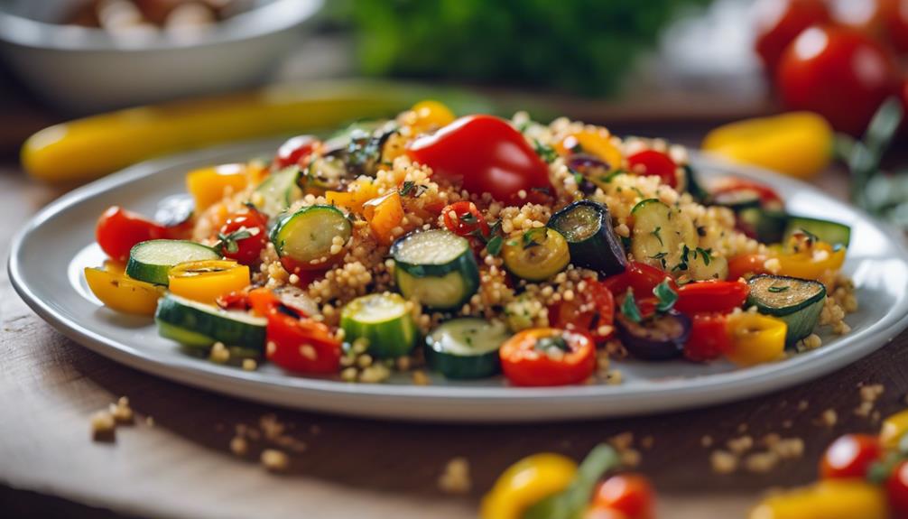 healthy quinoa and vegetables