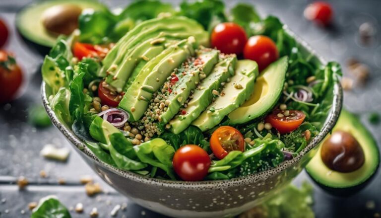 Salad Sous Vide Mixed Greens With Avocado for the Myplate Diet