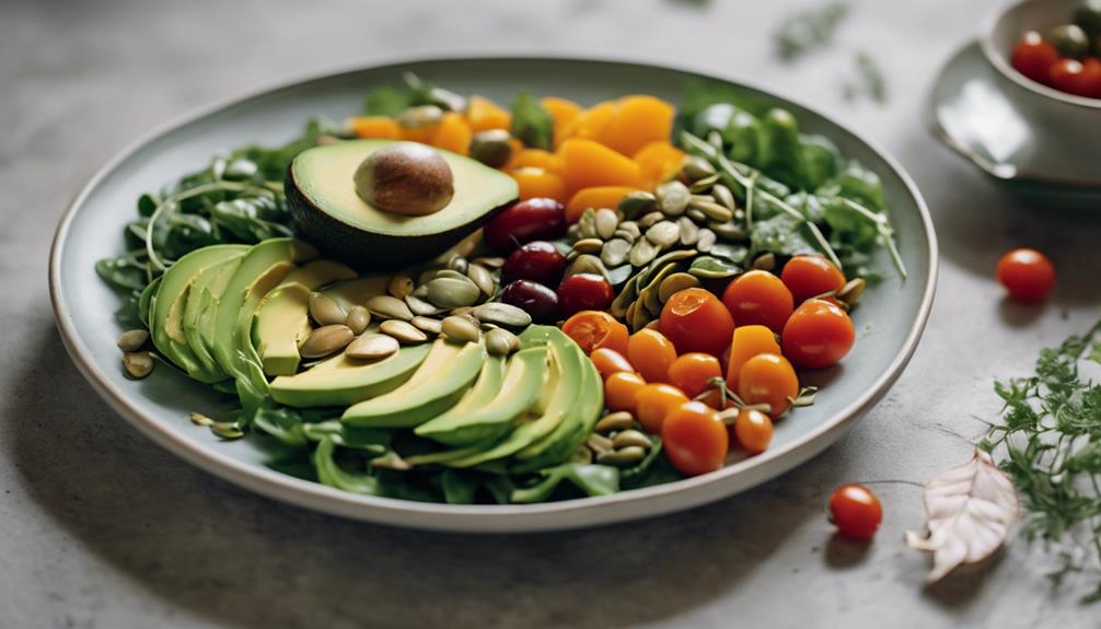 healthy salad with avocado