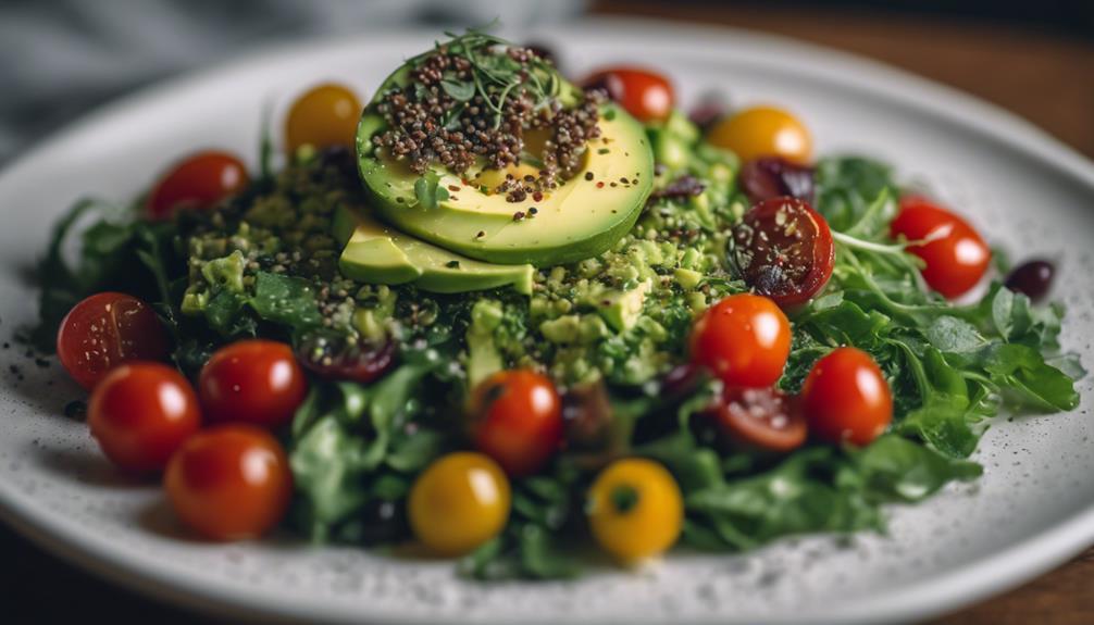 healthy salad with avocado