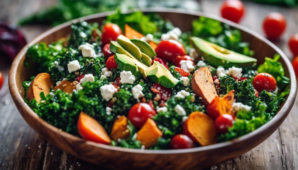 healthy salad with kale