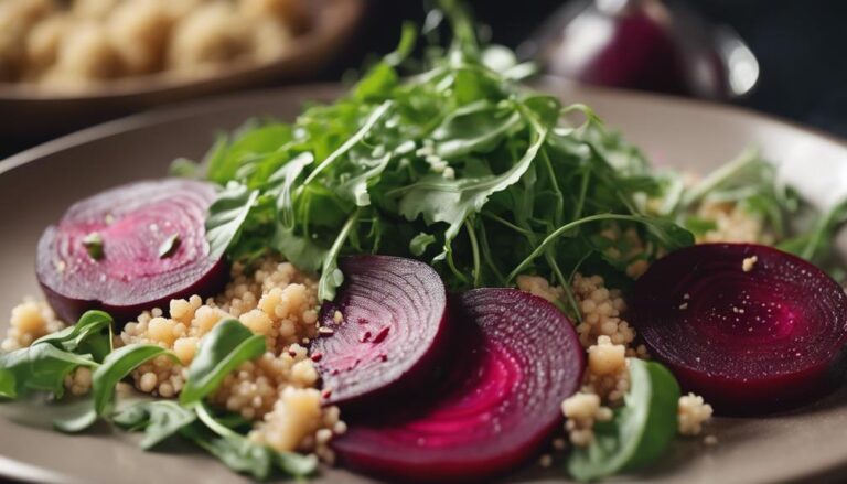 Salad Sous Vide Beet and Arugula Salad With Quinoa for the Supercarb Diet