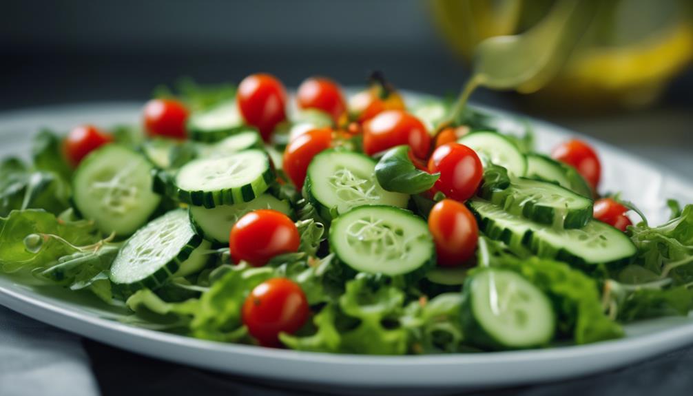 healthy salad with sous vide