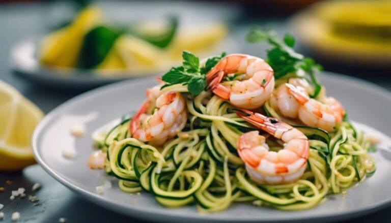 Dinner Sous Vide Shrimp Scampi With Zoodles for the Noom Diet