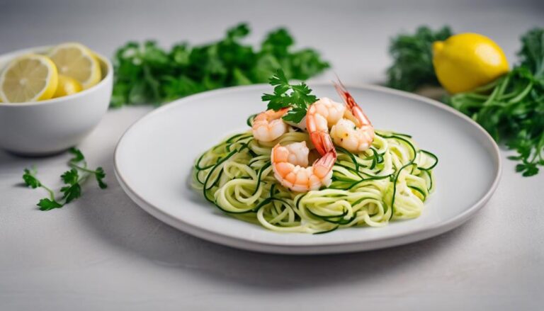 Dinner Sous Vide Shrimp Scampi With Zoodles for the Scandi Sense Diet