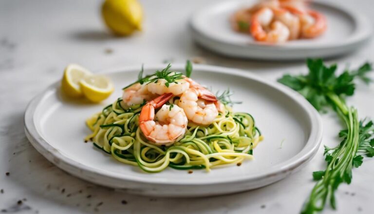 Dinner Sous Vide Shrimp Scampi With Zoodles for the 17 Day Diet