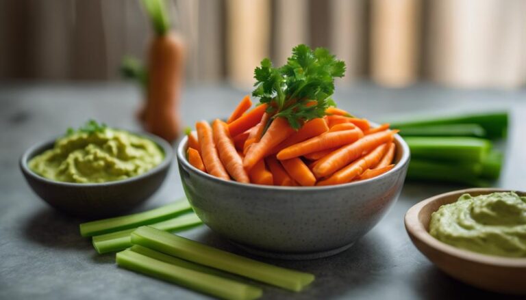 Snack Sous Vide Carrot and Celery Sticks With Guacamole for the Nourish and Glow Diet