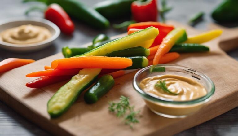 Snack Sous Vide Veggie Sticks With Hummus for Mesomorphs