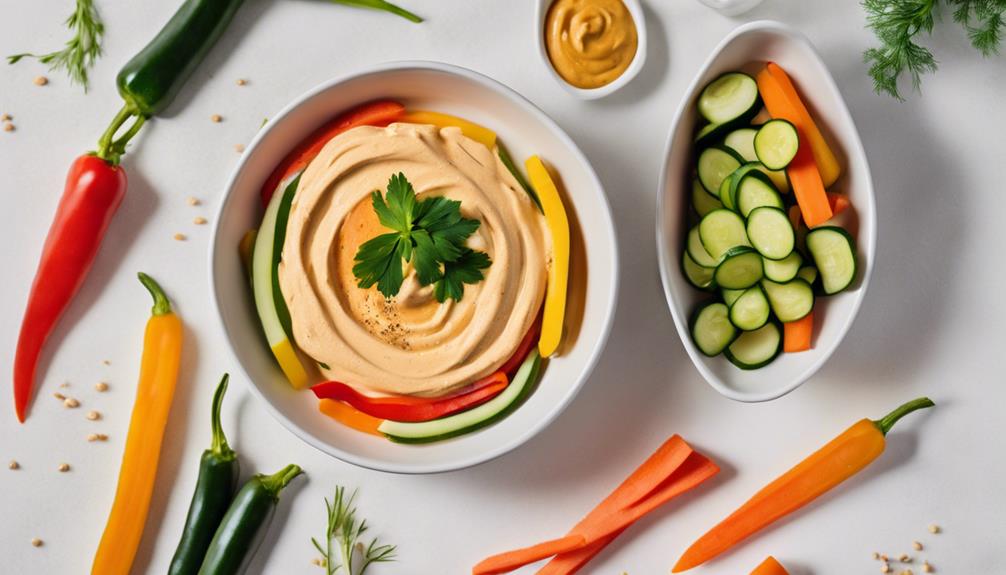 healthy snacking with hummus