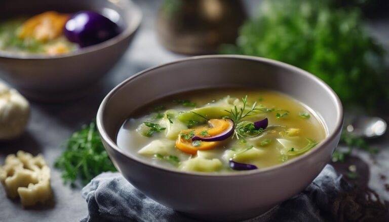 Sous Vide Cabbage and Eggplant Evening Dinner Soup for the Cabbage Soup Diet